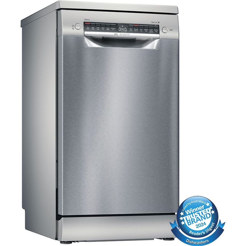 Bosch SPS6IKI01A Serie 6 45cm Stainless Steel Freestanding Dishwasher